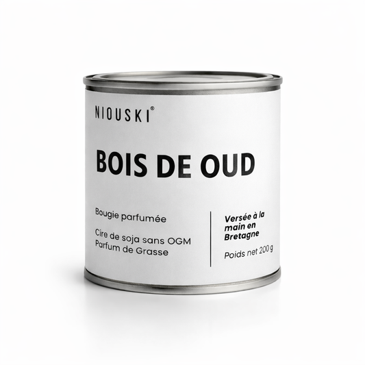Bougie Parfumée Artisanale – Cire de Soja – Parfum de Grasse sans CMR – 200g et 40h de combustion