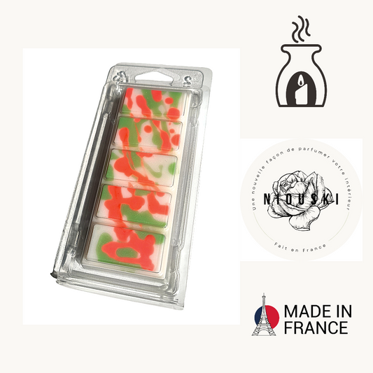 Tablette Parfumée 60g – Cire Végétale de soja et Parfum de Grasse – Sans CMR – Fondant à Faire Fondre – 45h