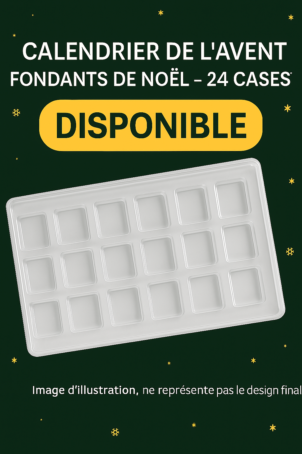 Calendrier de l’Avent Fondants de Noël – 24 cases