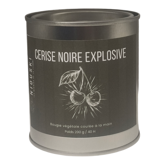 BOUGIE CERISE NOIRE EXPLOSIVE