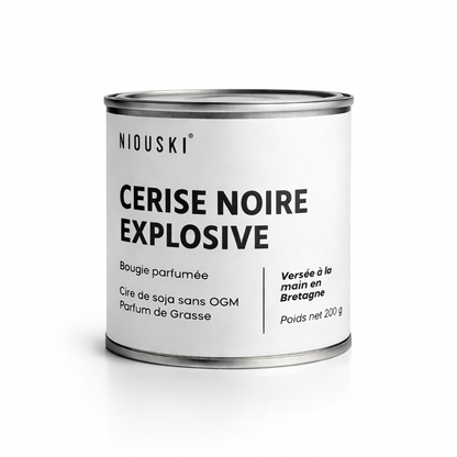 Bougie Parfumée Artisanale – Cire de Soja – Parfum de Grasse sans CMR – 200g et 40h de combustion