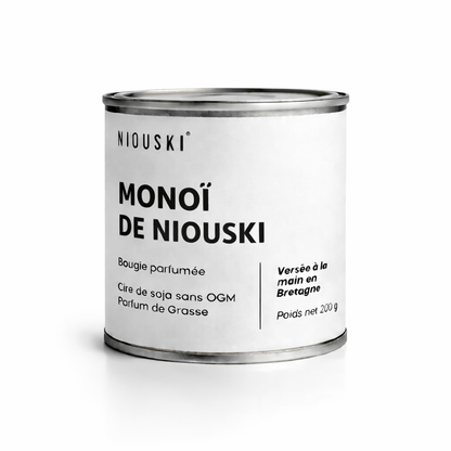 Bougie Parfumée Artisanale – Cire de Soja – Parfum de Grasse sans CMR – 200g et 40h de combustion