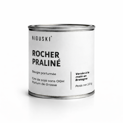 Bougie Parfumée Artisanale – Cire de Soja – Parfum de Grasse sans CMR – 200g et 40h de combustion